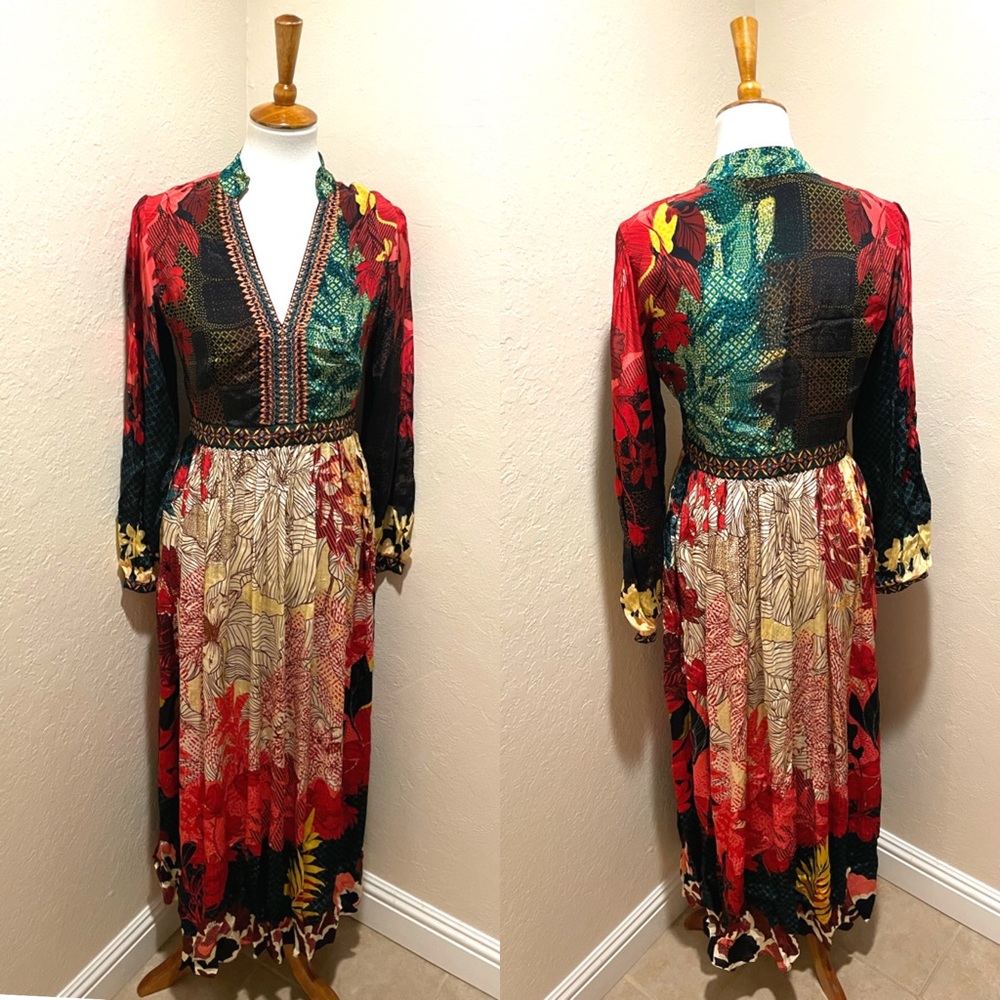 Anthropologie Multicolor Floral Patchwork Maxi Dress - Picture 4 of 5